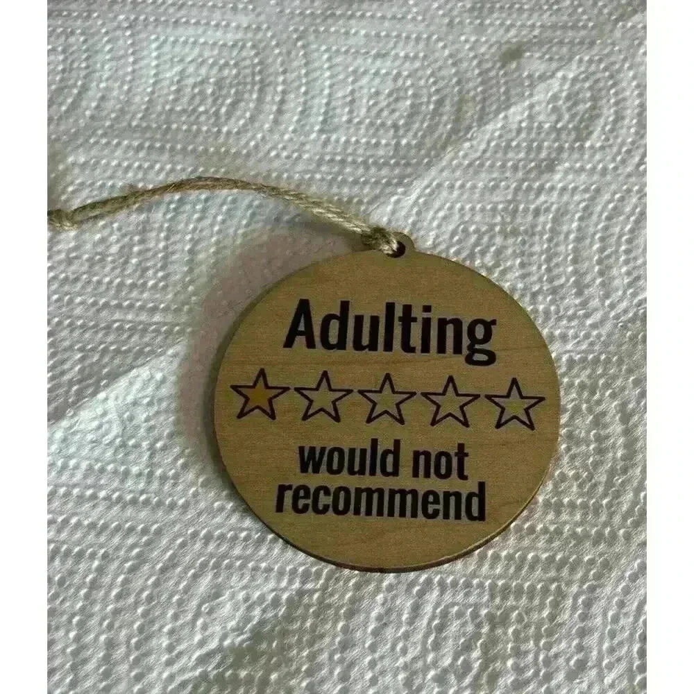Funny Adulting One Star Would Not Recommend Christmas Tree Ornament